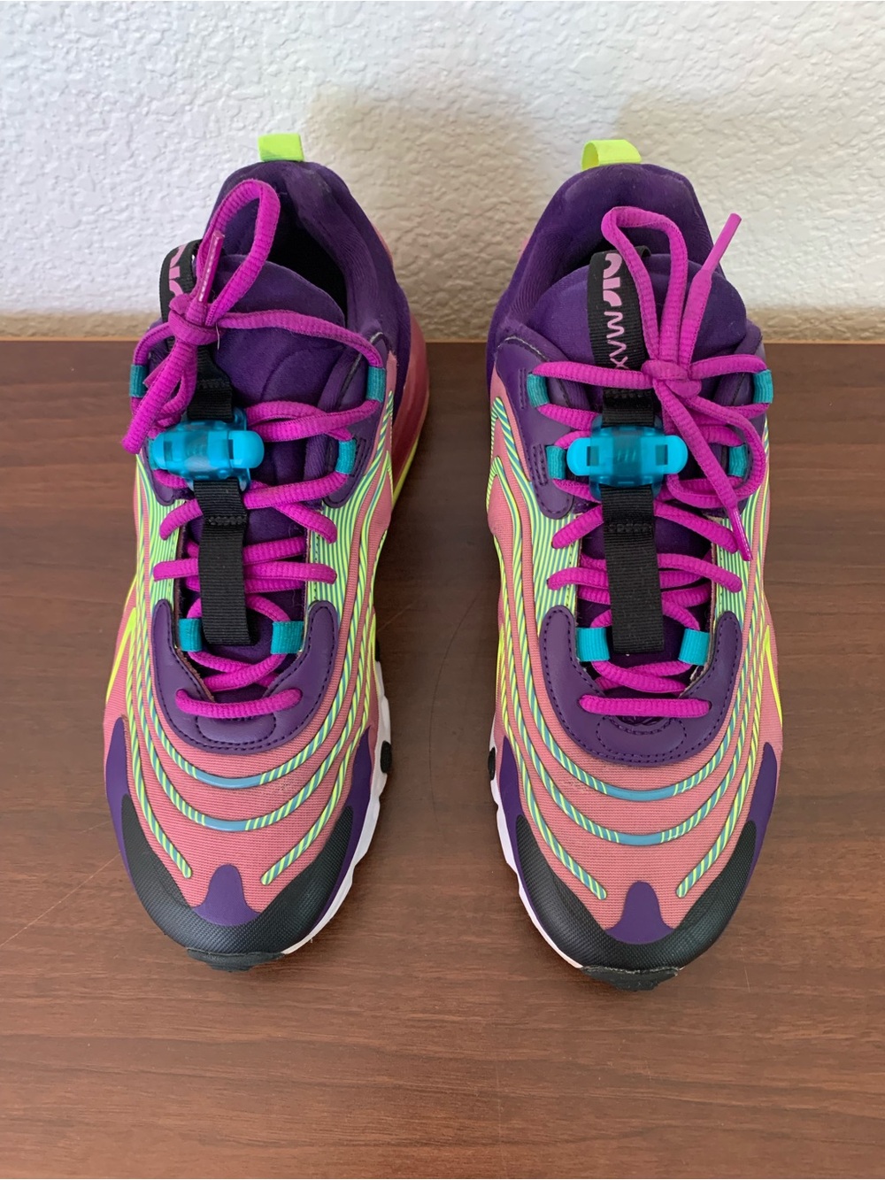 Nike Air Max 270 React ENG Magic Flamingo CK2595-500 Low Top Sneaker Size 9.5